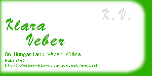 klara veber business card